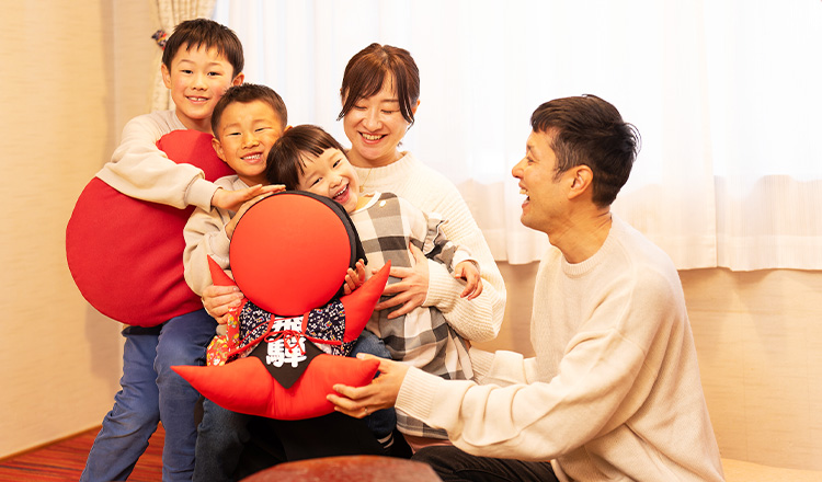 さるぼぼと一緒に泊まる和室